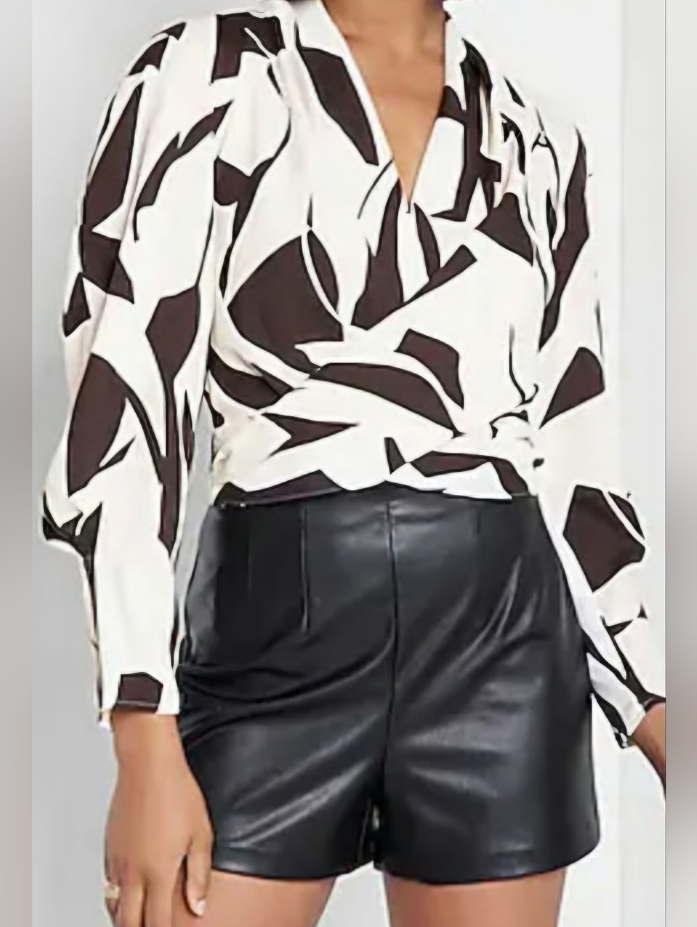 Express Monochrome Abstract Blouse